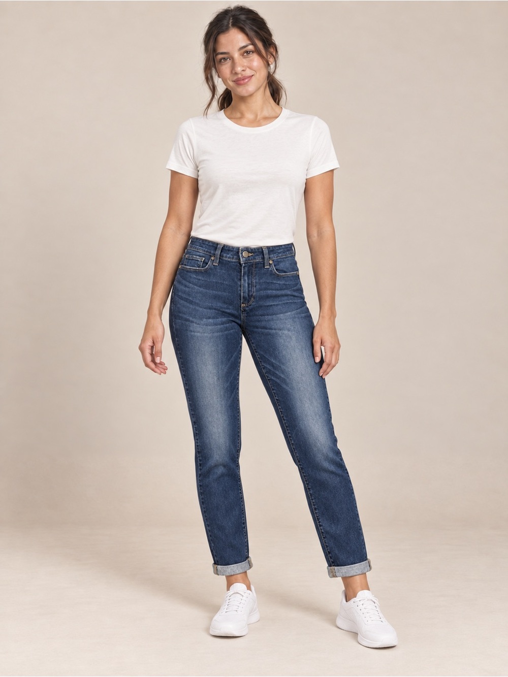 PAIGE Kylie Crop Jeans Women 31 Medium Wash Straight Leg Denim